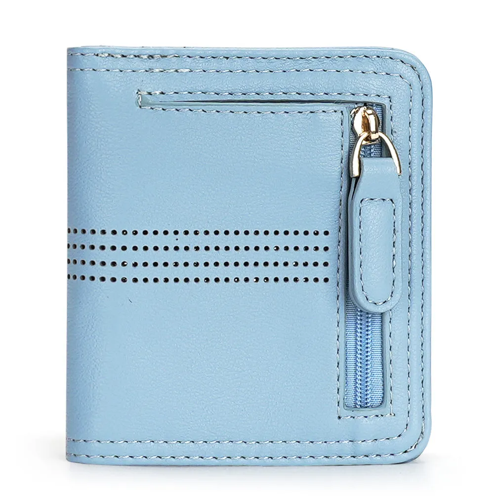 APHISON Slim RFID Small Womens Wallet - 125 Blue