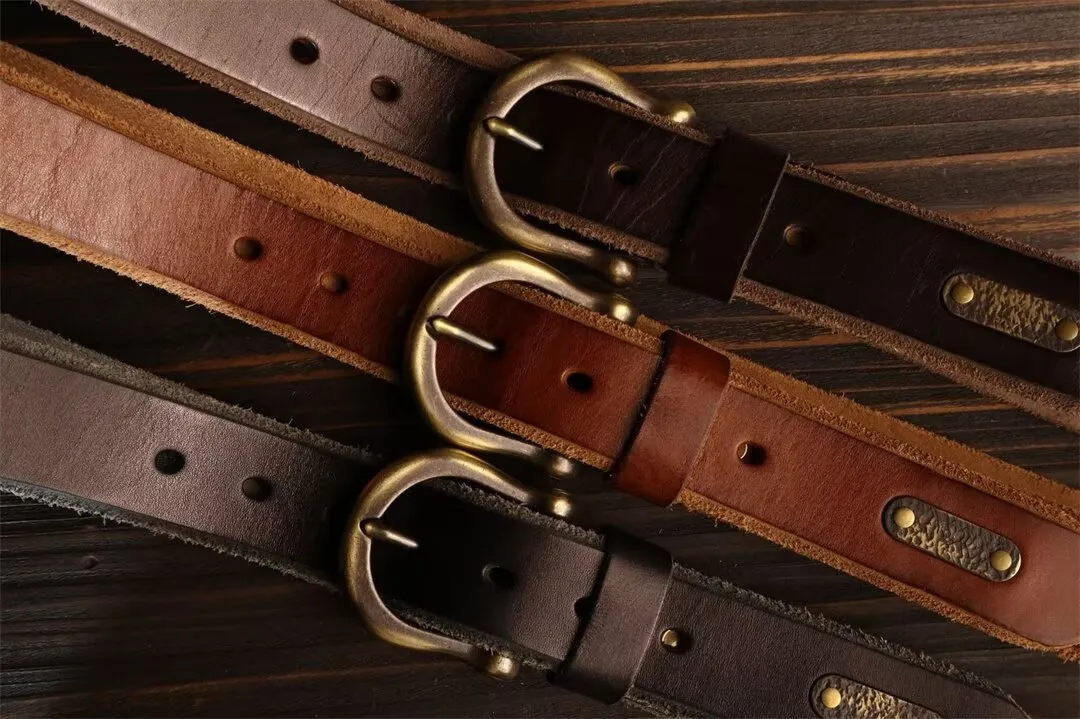 Artisan Crafted Cowskin Belt