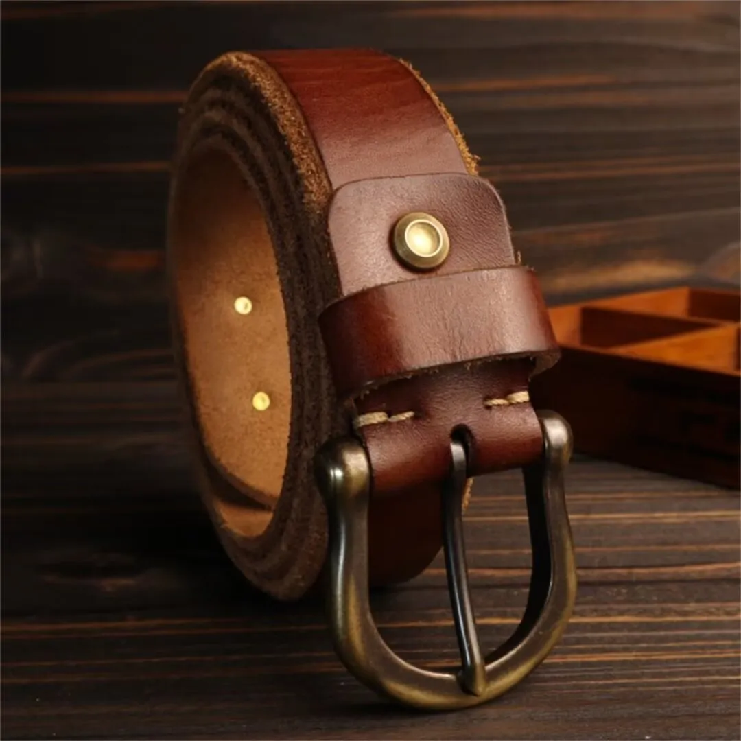 Artisan Crafted Cowskin Belt