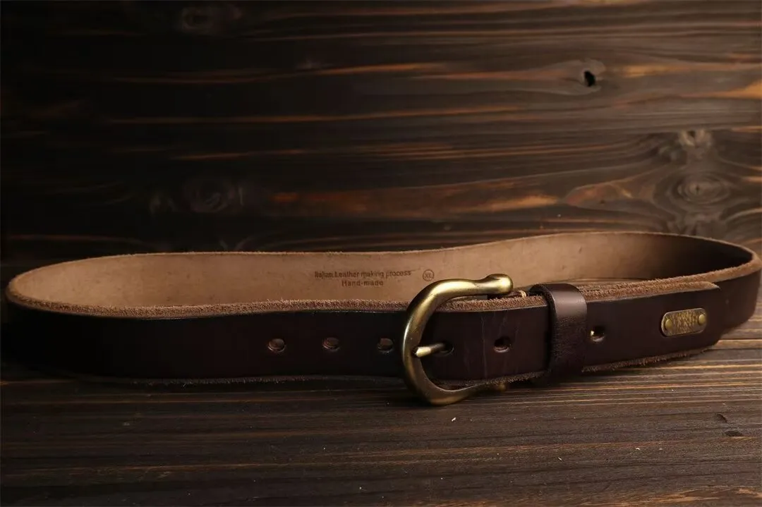 Artisan Crafted Cowskin Belt