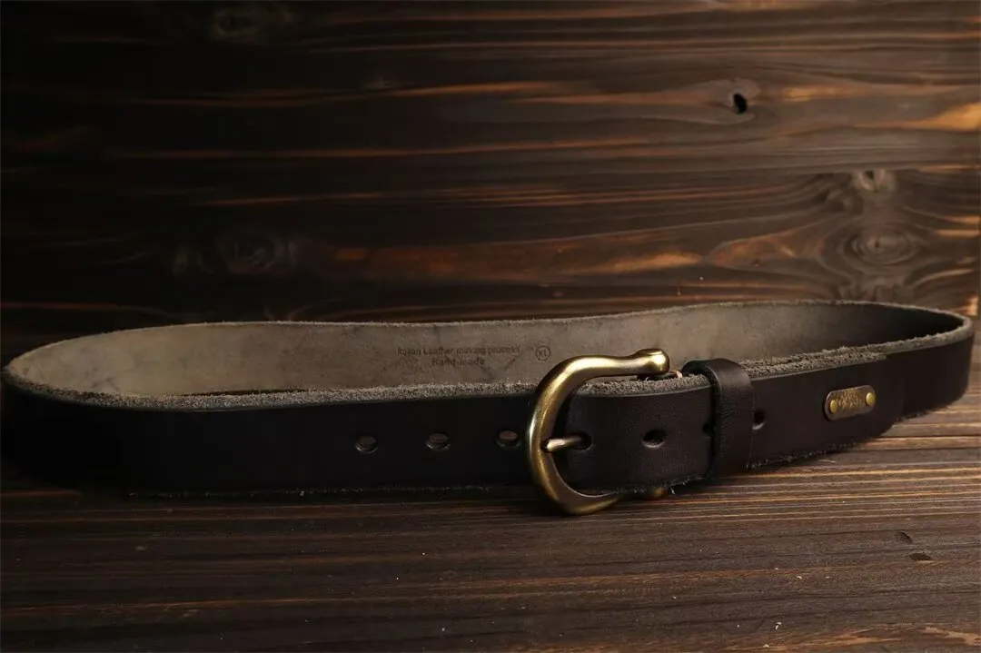 Artisan Crafted Cowskin Belt