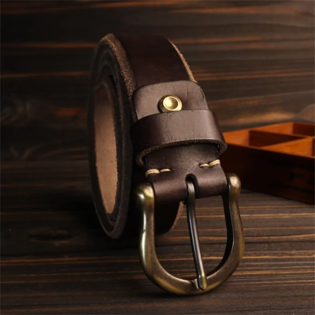 Artisan Crafted Cowskin Belt