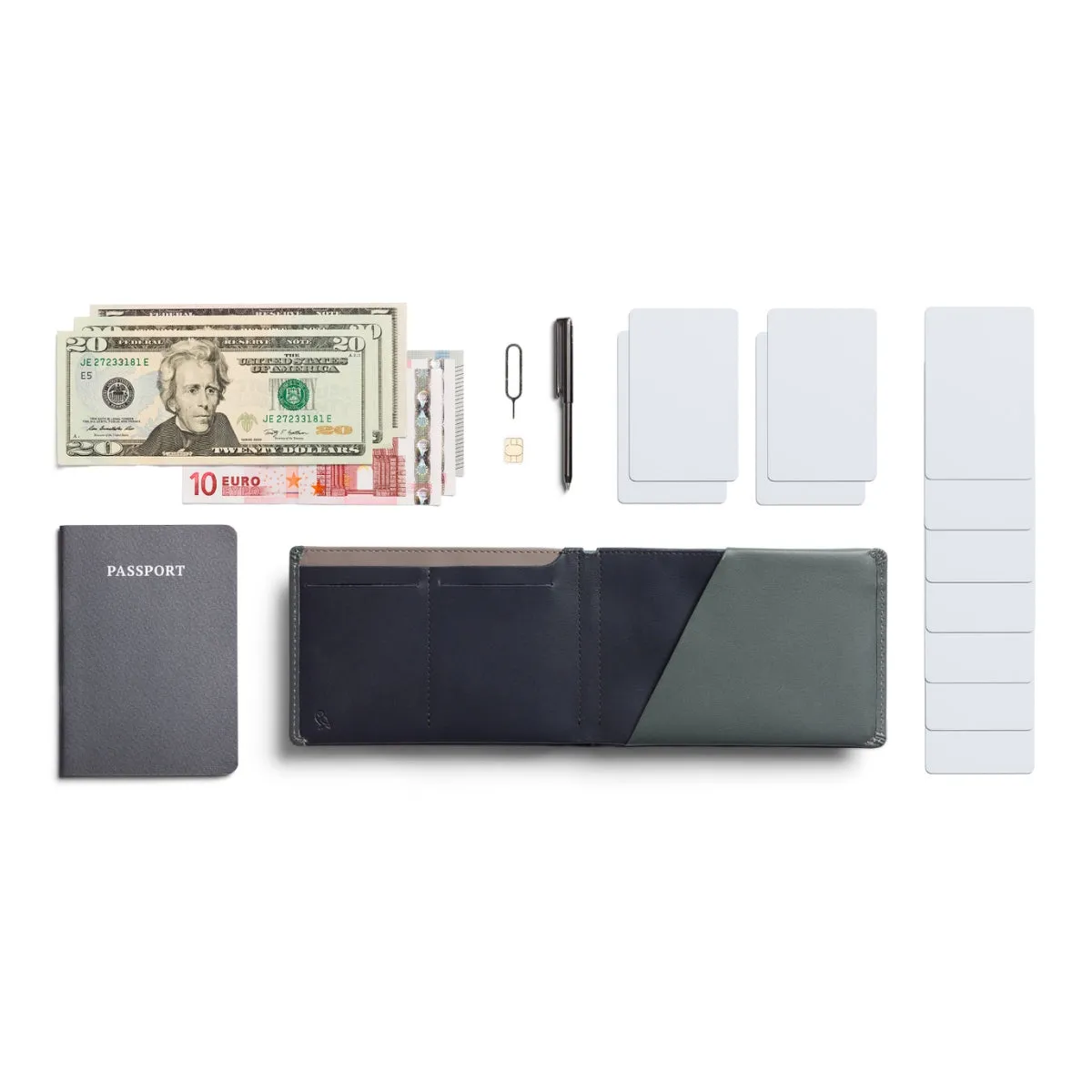 Bellroy Travel Wallet in Evergreen