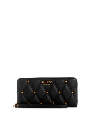 Black Triana Large Zip Wallet