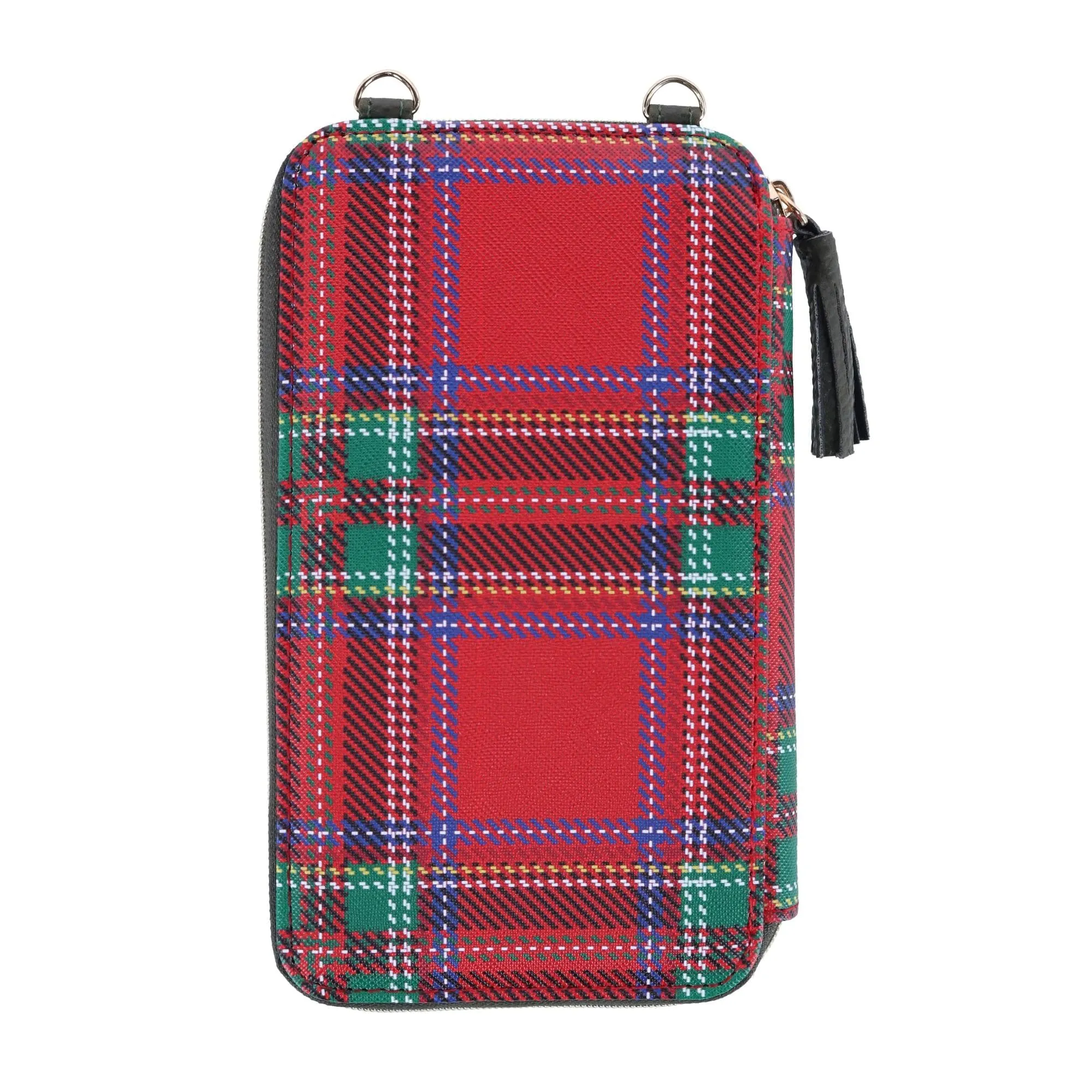 Buxton Women's Tartan Plaid Printed Vegan Leather Everywhere Wallet