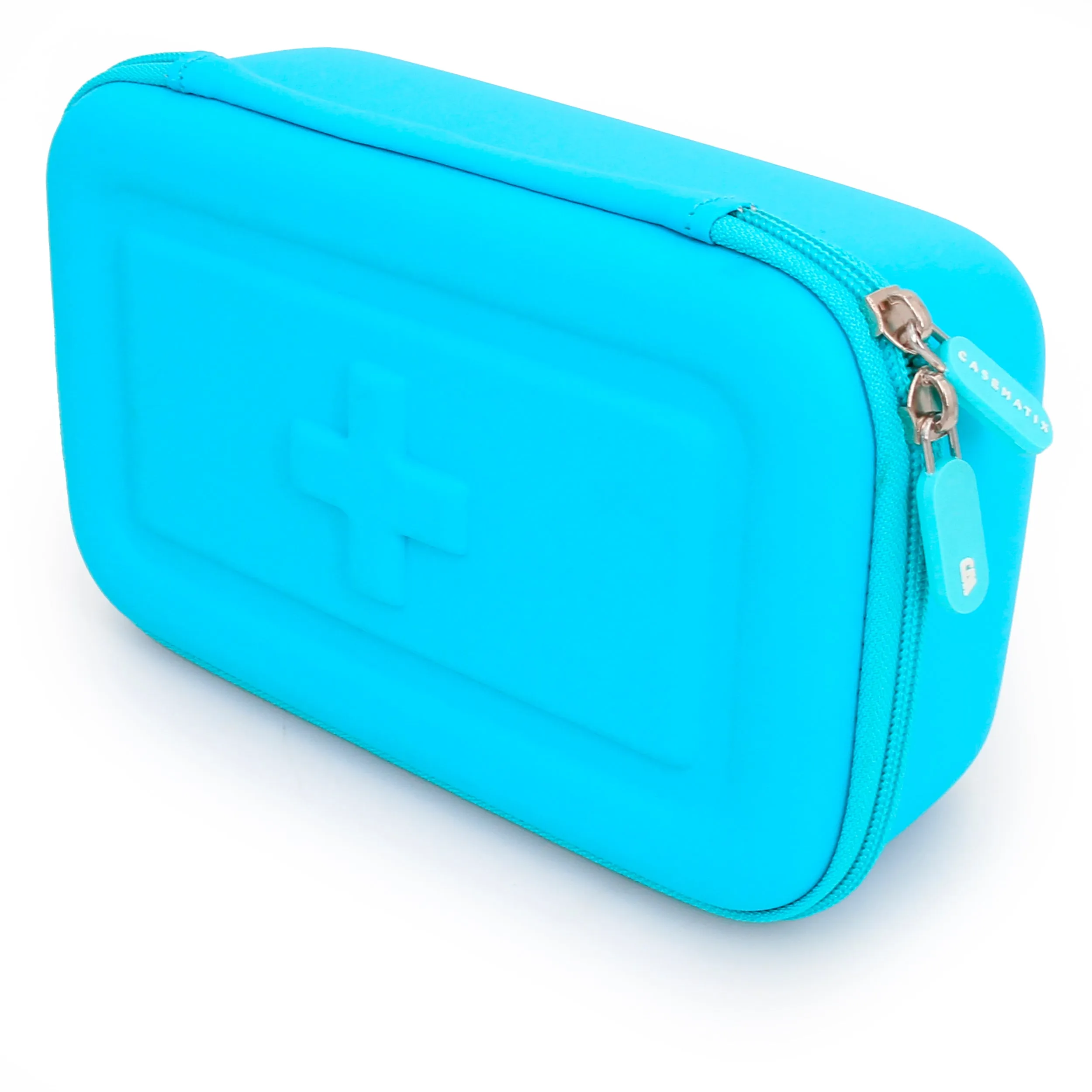 CASEMATIX Travel Case Fits Asthma Inhaler Spacer with Mask Attached, Inhaler Holder Holds Spacer and Accessories, Includes Turquoise Asthma Case Only