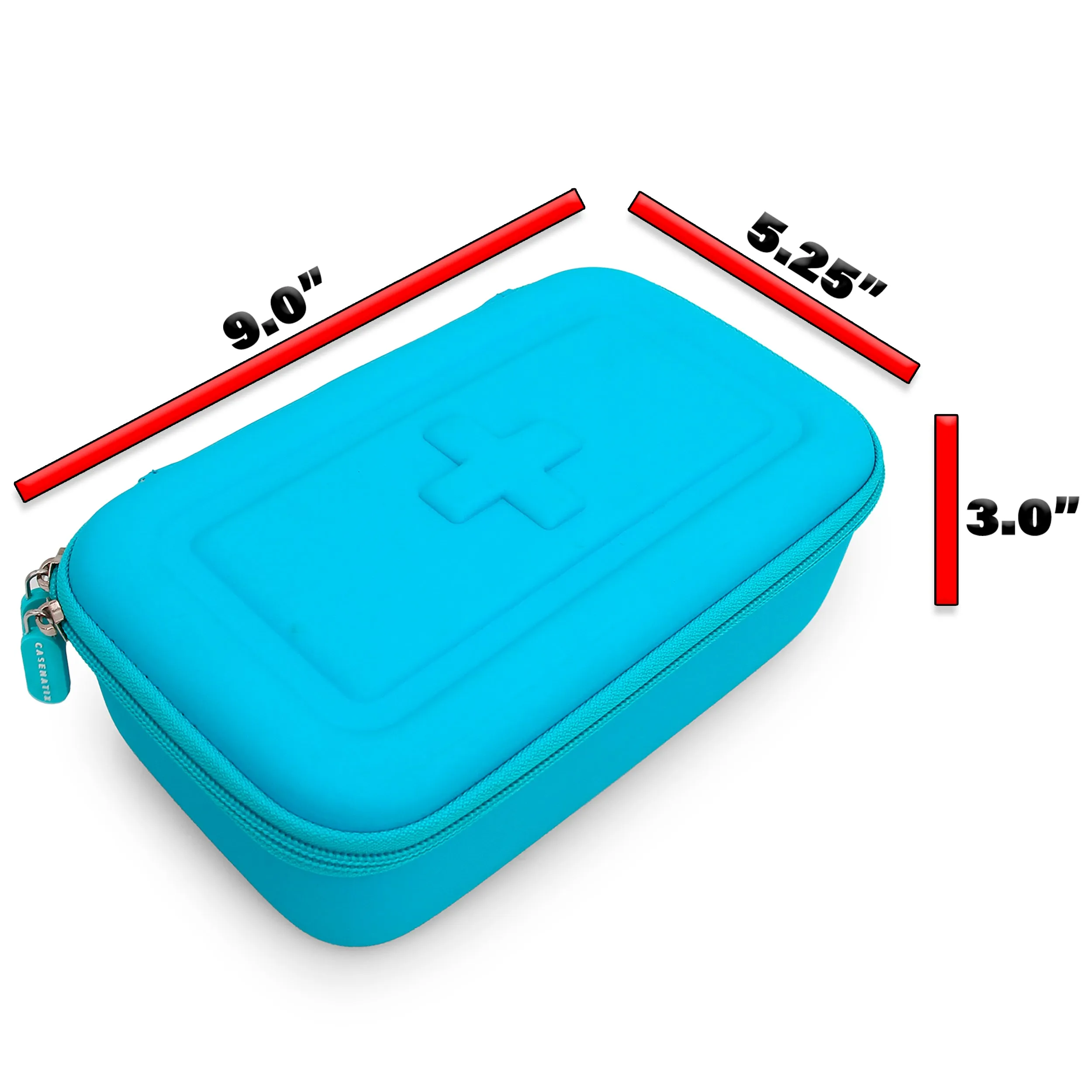 CASEMATIX Travel Case Fits Asthma Inhaler Spacer with Mask Attached, Inhaler Holder Holds Spacer and Accessories, Includes Turquoise Asthma Case Only