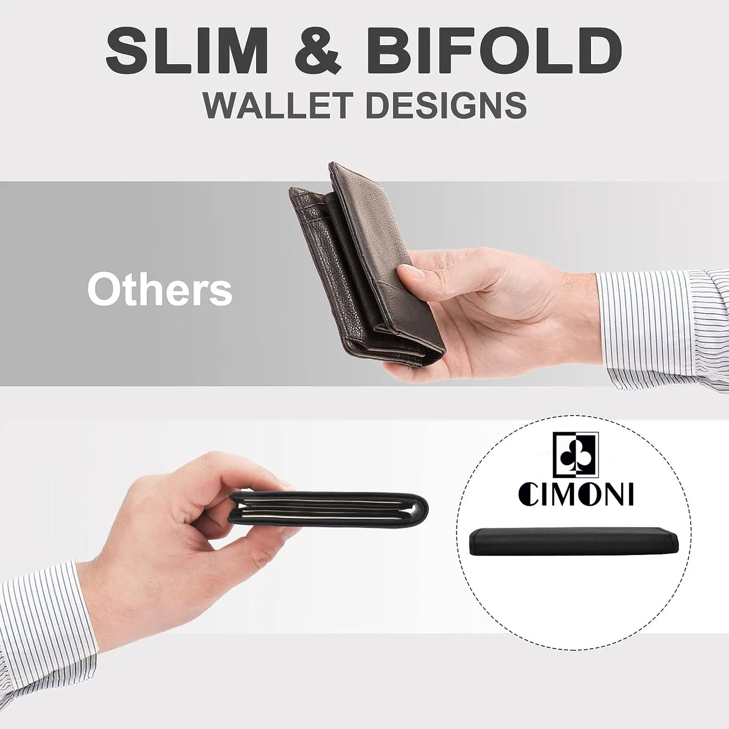 CIMONI® Premium Genuine Leather Wallet for Men Casual Wallet with RFID Protection 12 Card 1 Id Slots Slim Elegant Design Wallet (Color - Black)