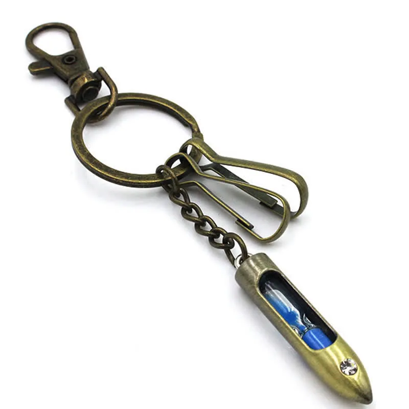 Classic Hourglass Bullet-Shaped Keychain