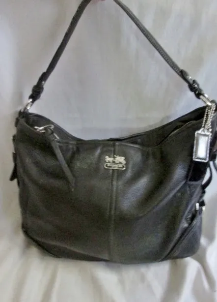 COACH 10891 CHELSEA KATARINA LEATHER Hobo Satchel Purse Shoulder Bag BLACK