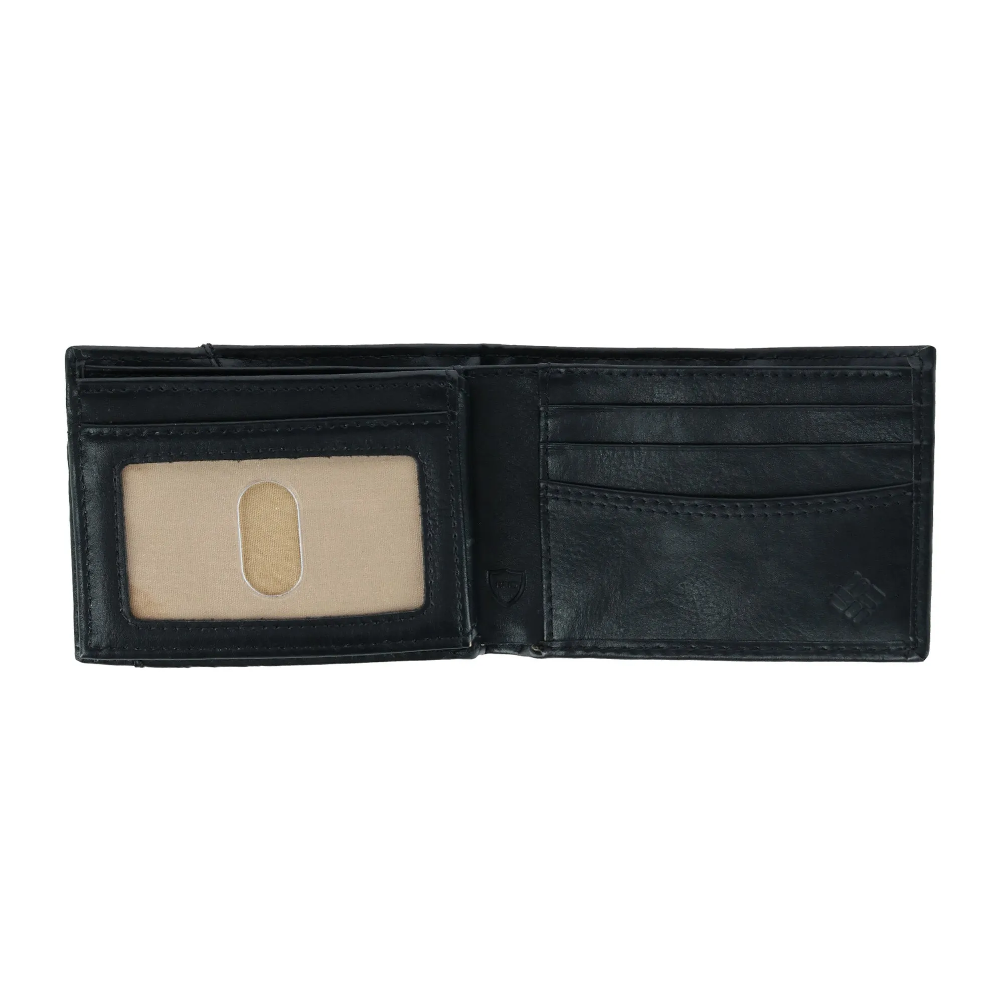 Columbia Men's Leather RFID Bifold Wallet with Exterior Pocket