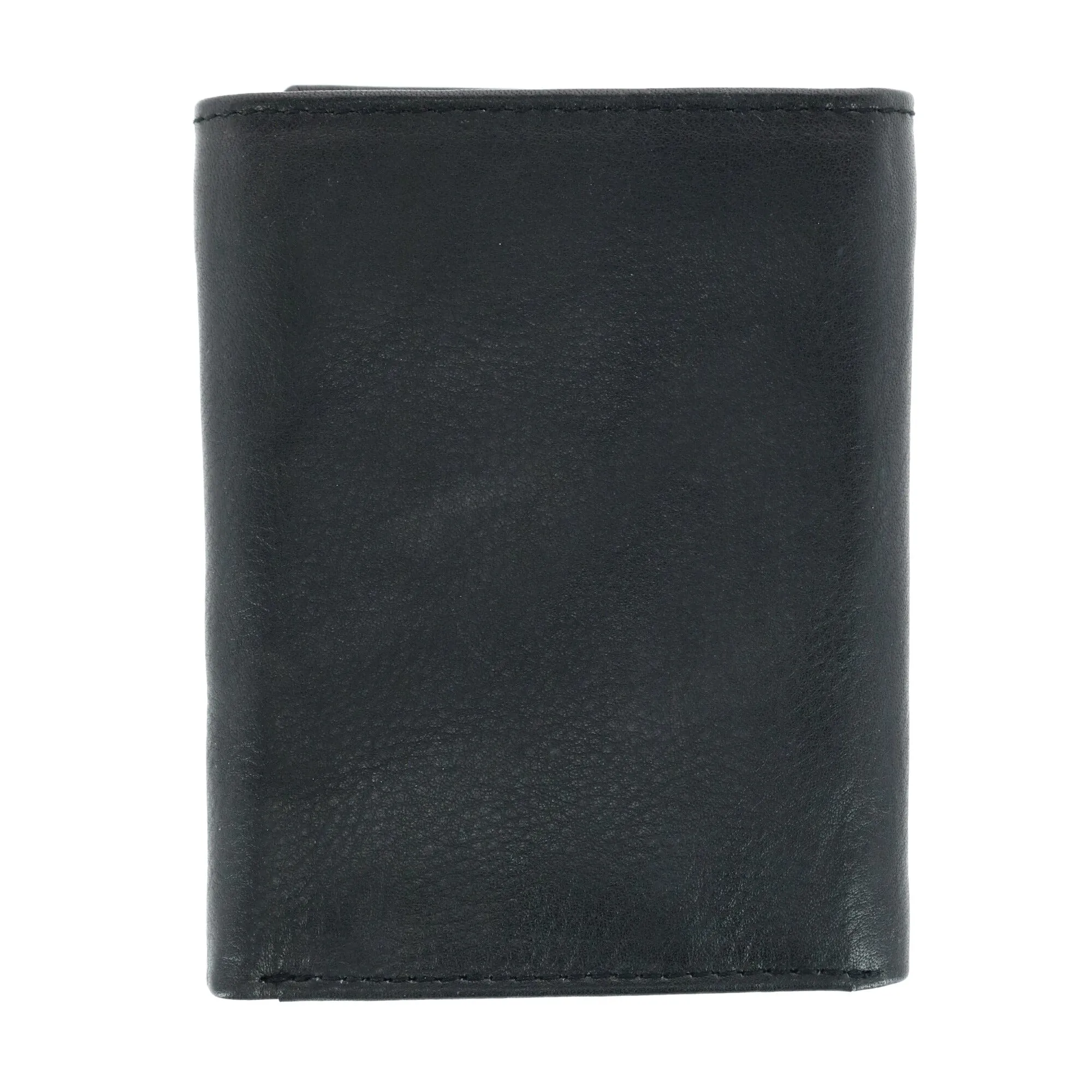 CTM® Men's American Bison Leather RFID Trifold Wallet