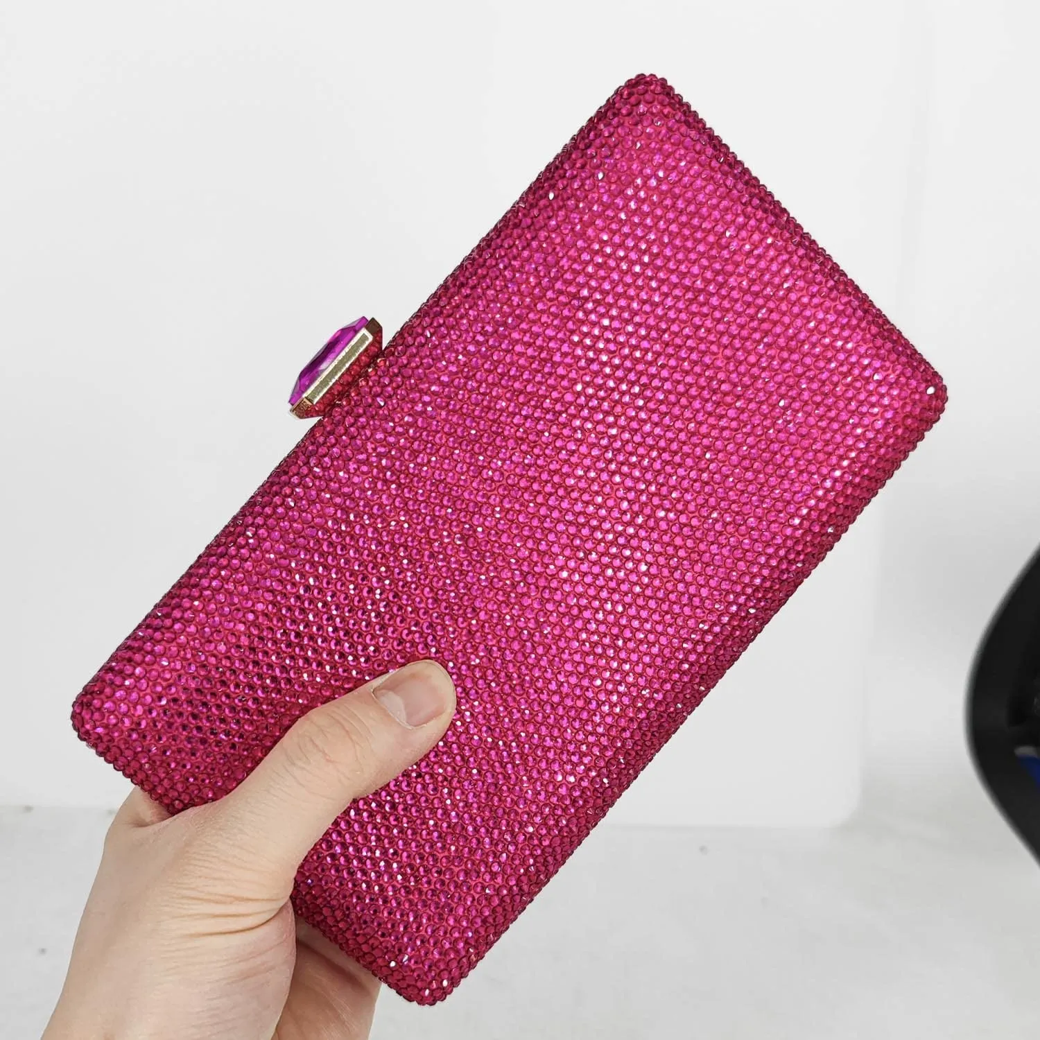 Elegant Women Box Clutch Crystal Evening Bags