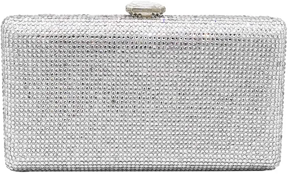 Elegant Women Box Clutch Crystal Evening Bags