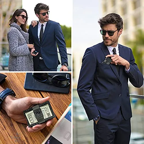 Fidelo Minimalist Wallet for Men Black Prestige Forged