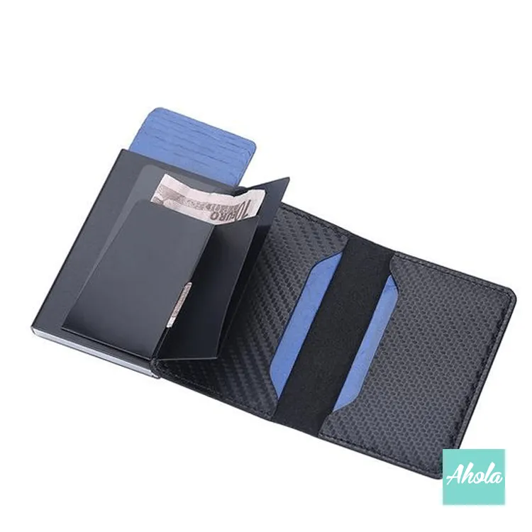 【Gox】RFID Blocking Automatic Popup Card Holder Wallet RFID防盜刷自動彈出卡包