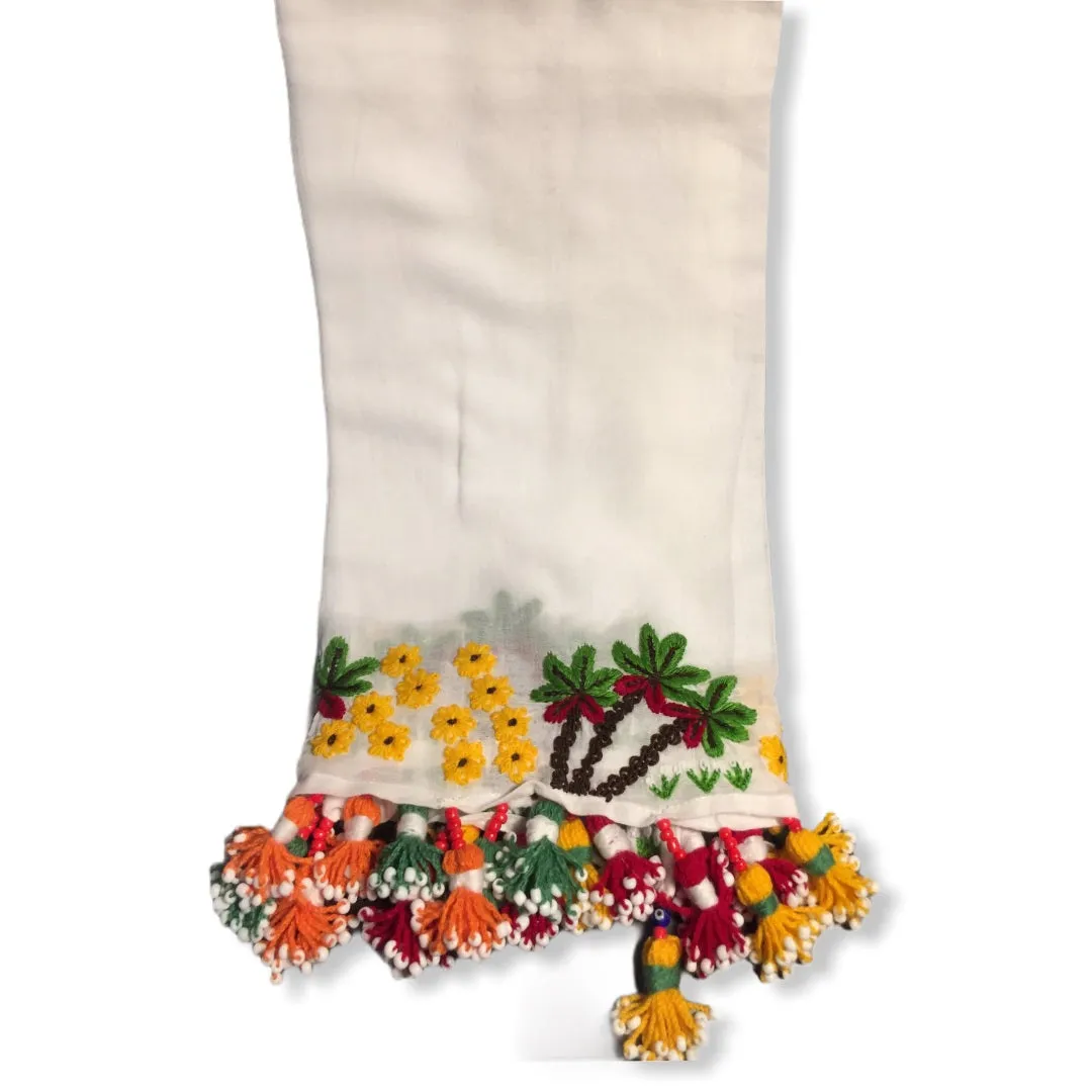 Hand Embroidered Fellahy Scarf