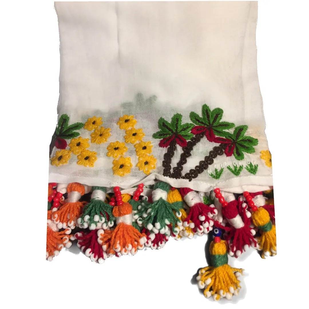 Hand Embroidered Fellahy Scarf