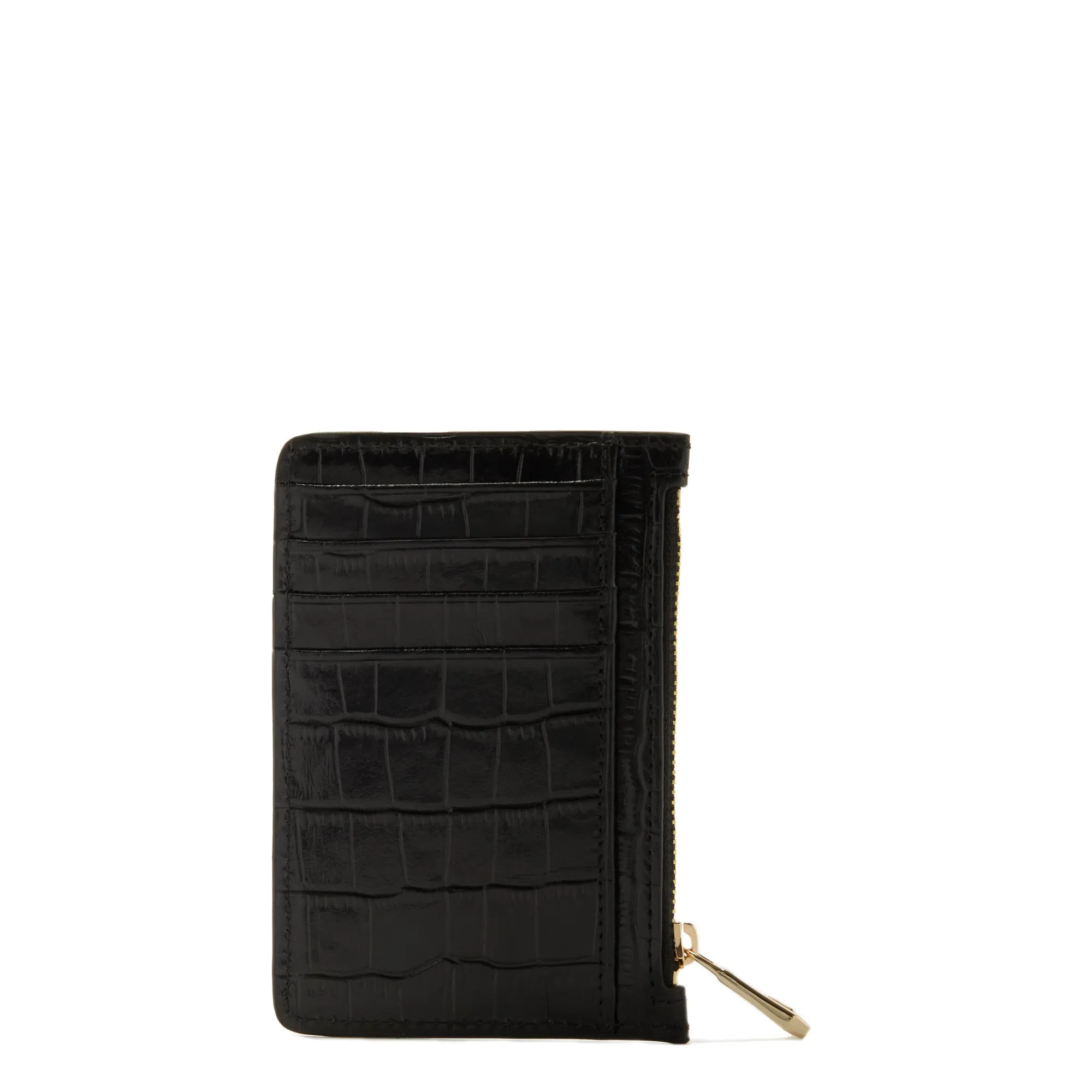 Honoré Aveline croco black calfskin leather card holder