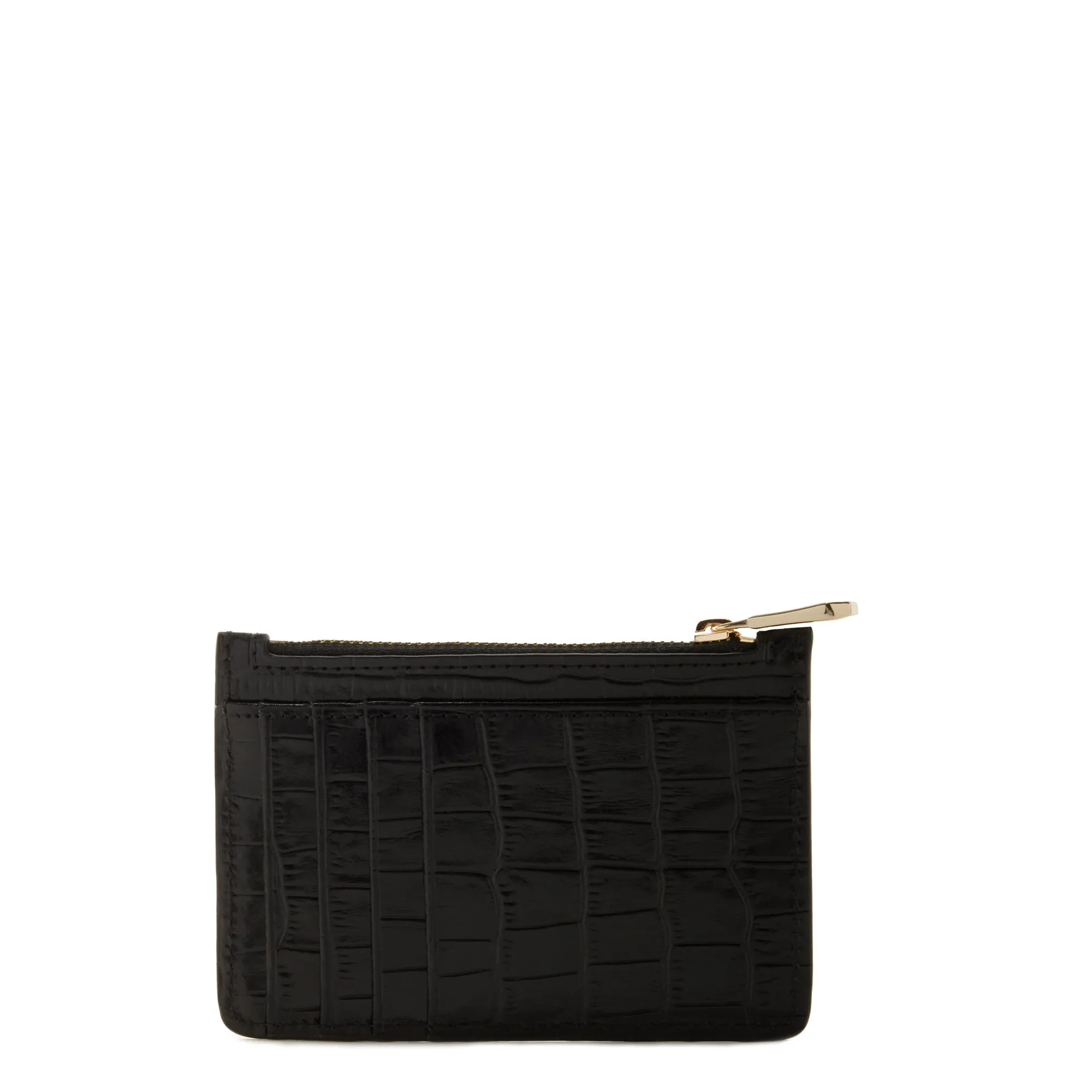 Honoré Aveline croco black calfskin leather card holder