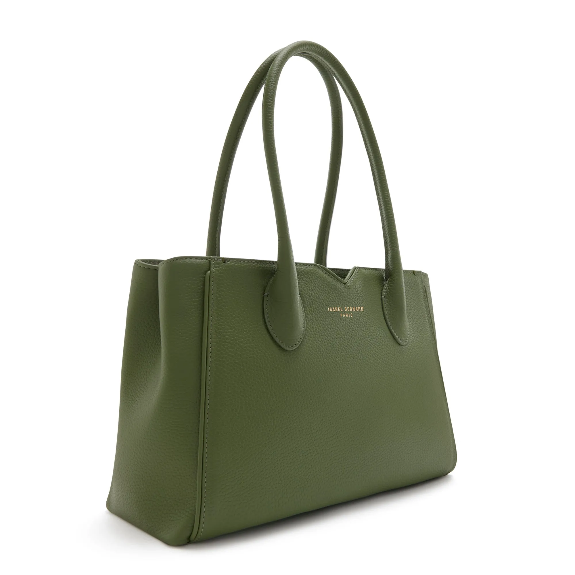 Honoré Cloe Midi green calfskin leather handbag