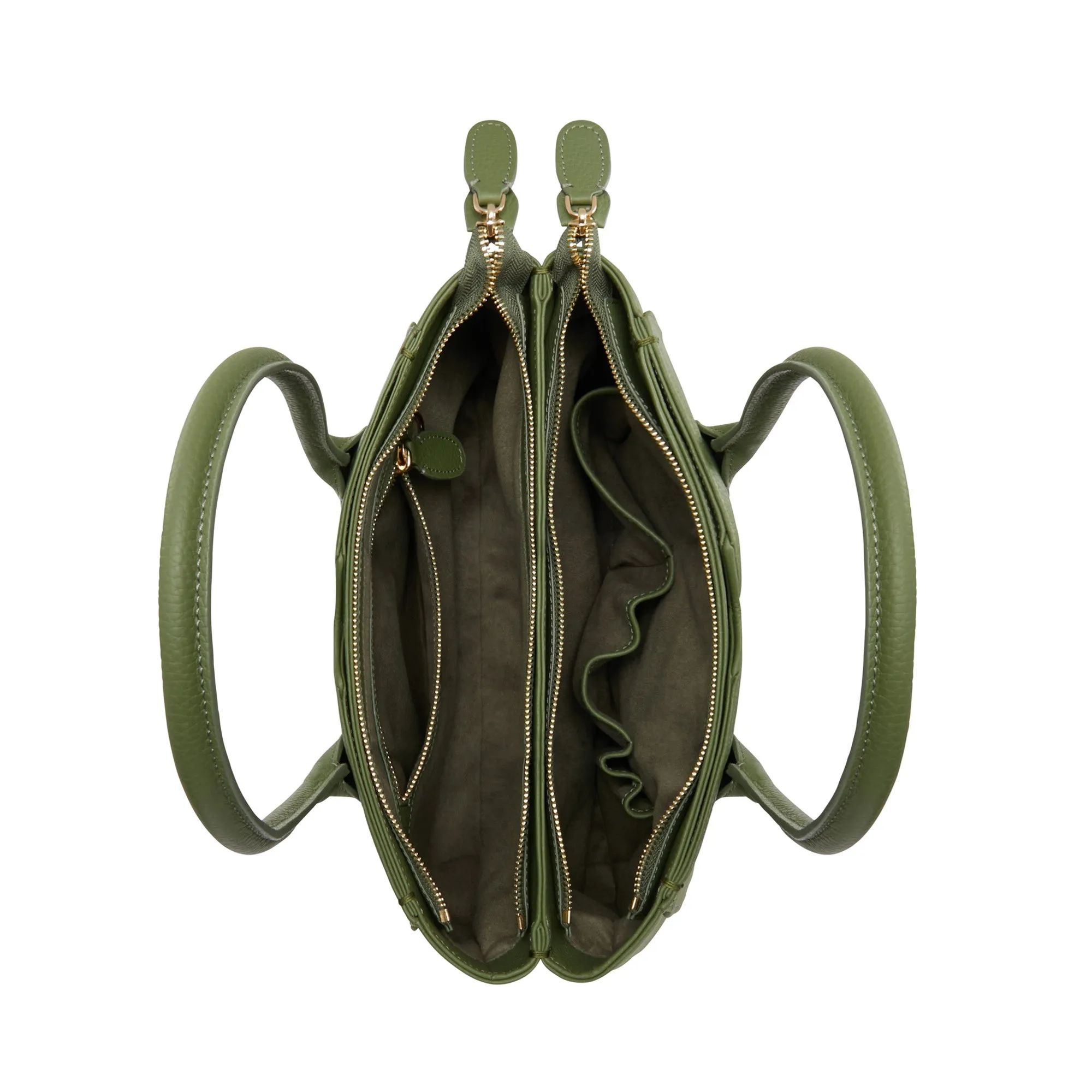 Honoré Cloe Midi green calfskin leather handbag