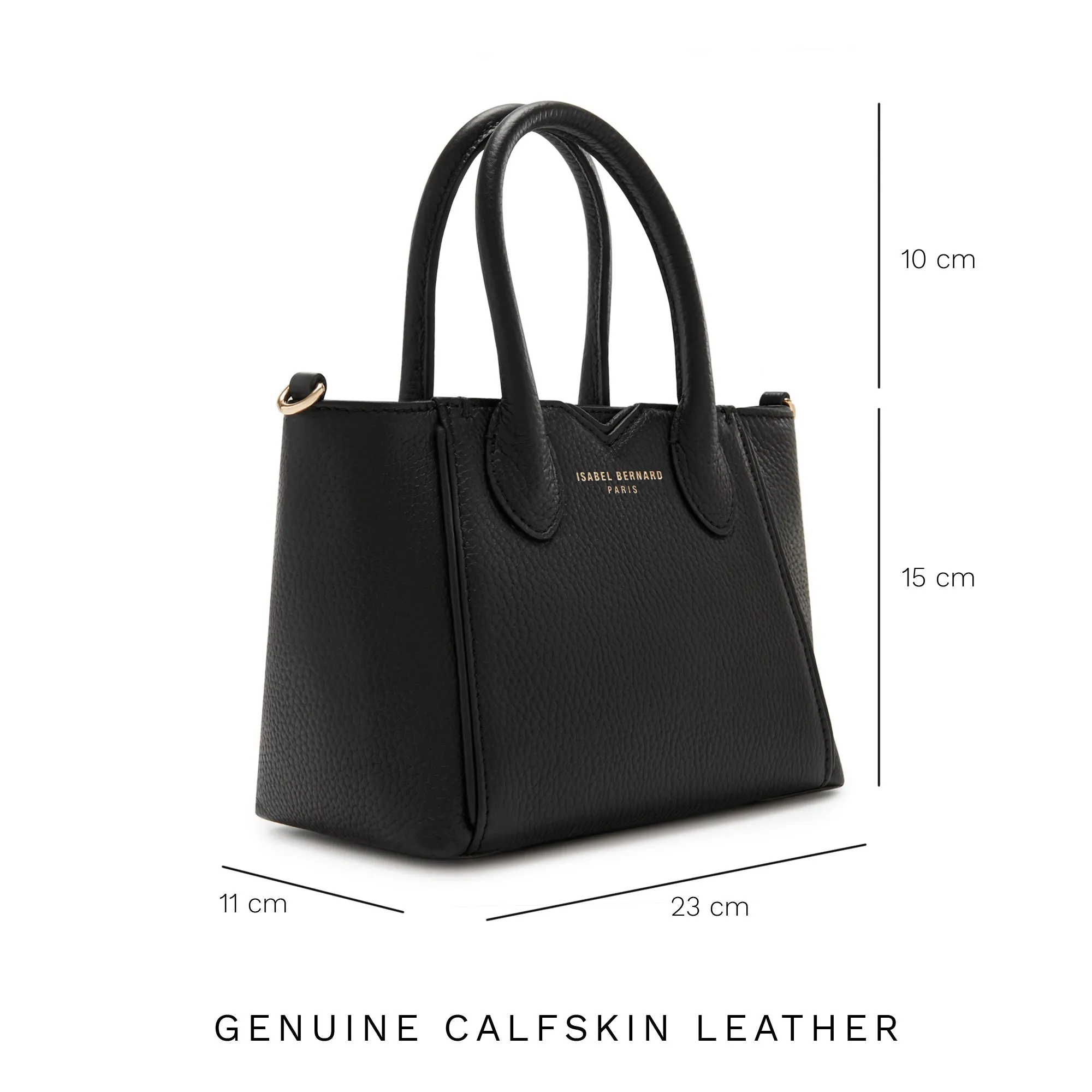 Honoré Cloe Mini black calfskin leather handbag