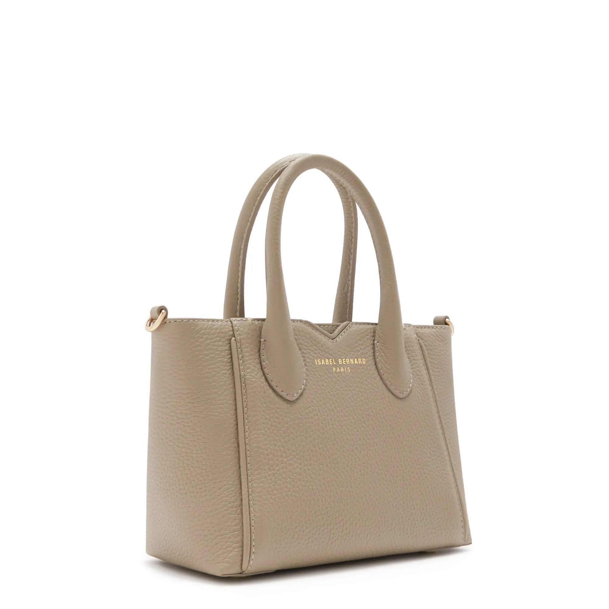 Honoré Cloe Mini taupe calfskin leather handbag