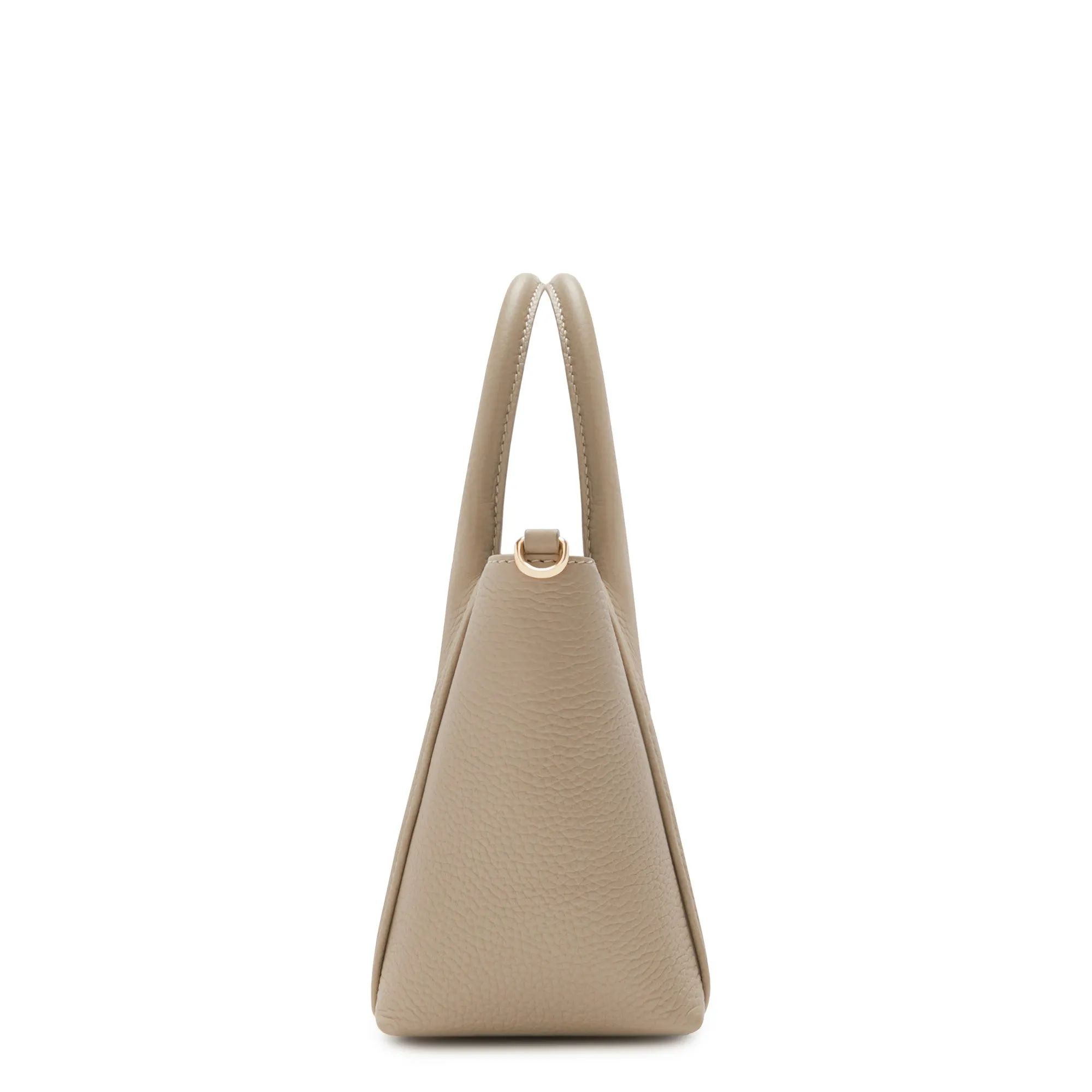 Honoré Cloe Mini taupe calfskin leather handbag