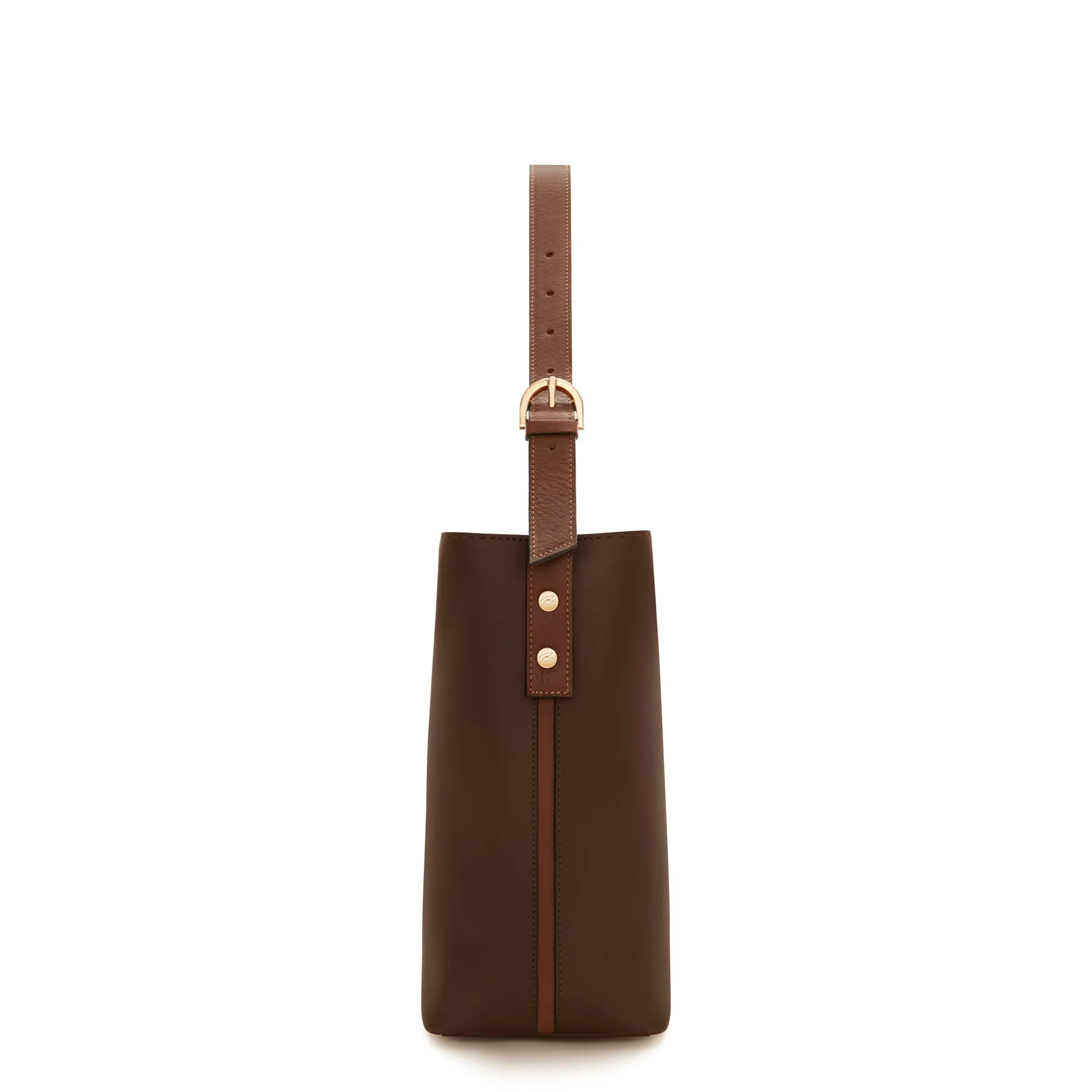 Honoré Adriane Midi brown leather shoulder bag calfskin leather