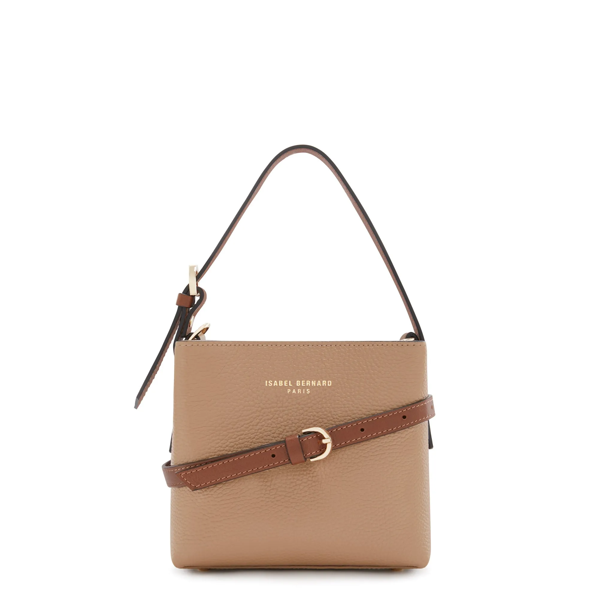 Honoré Adriane Mini beige leather handbag calfskin leather