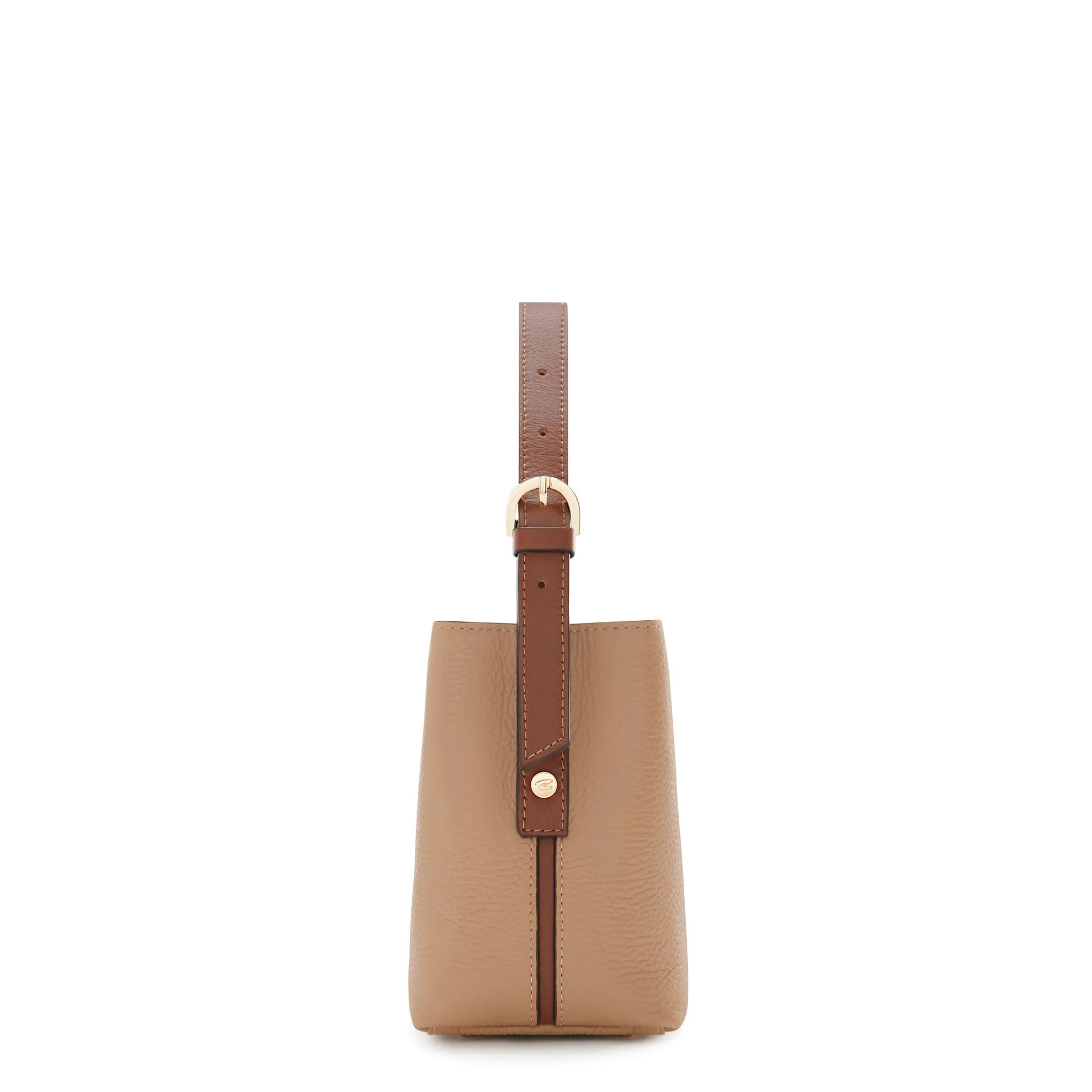 Honoré Adriane Mini beige leather handbag calfskin leather