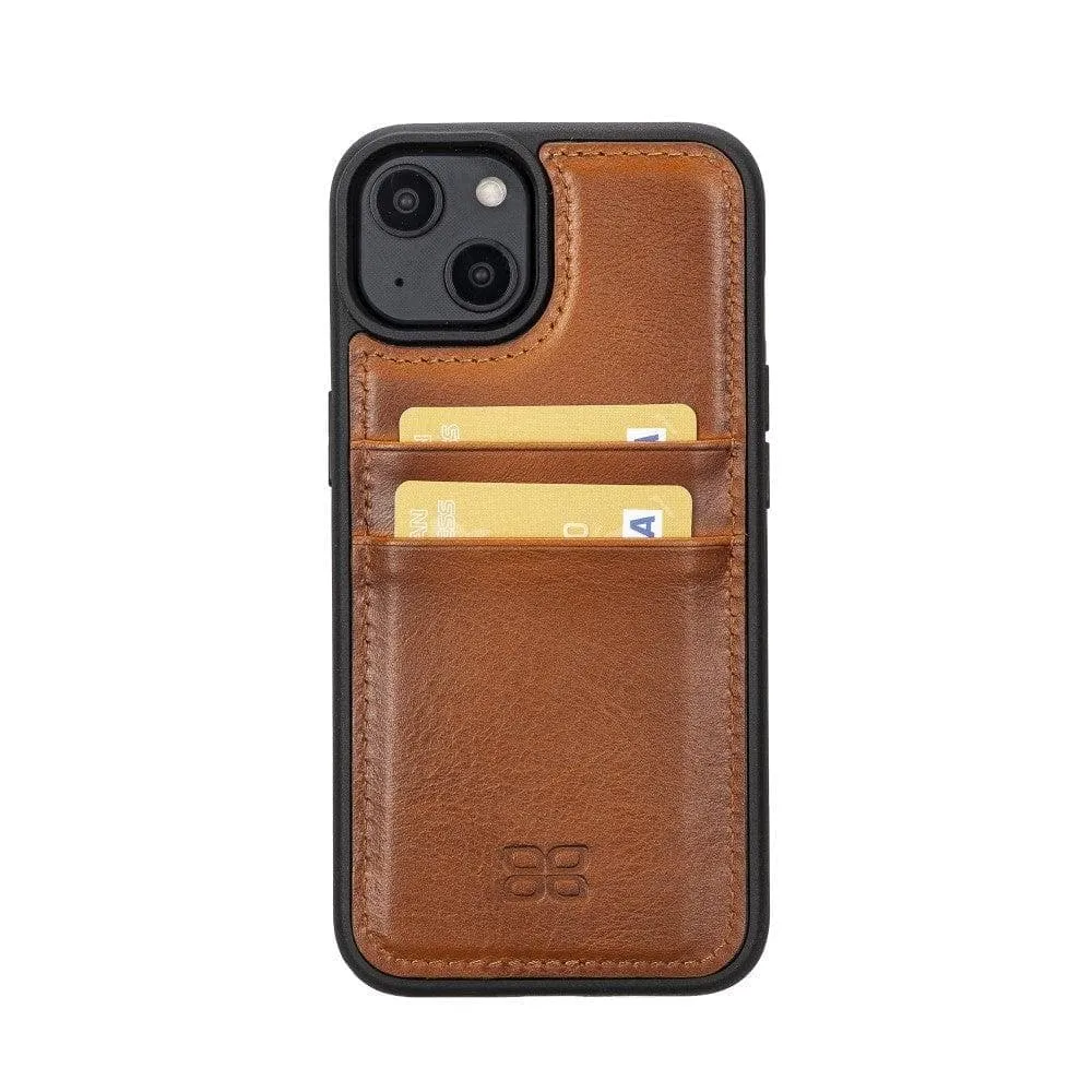 iPhone 15 Leather Case with Card Holder