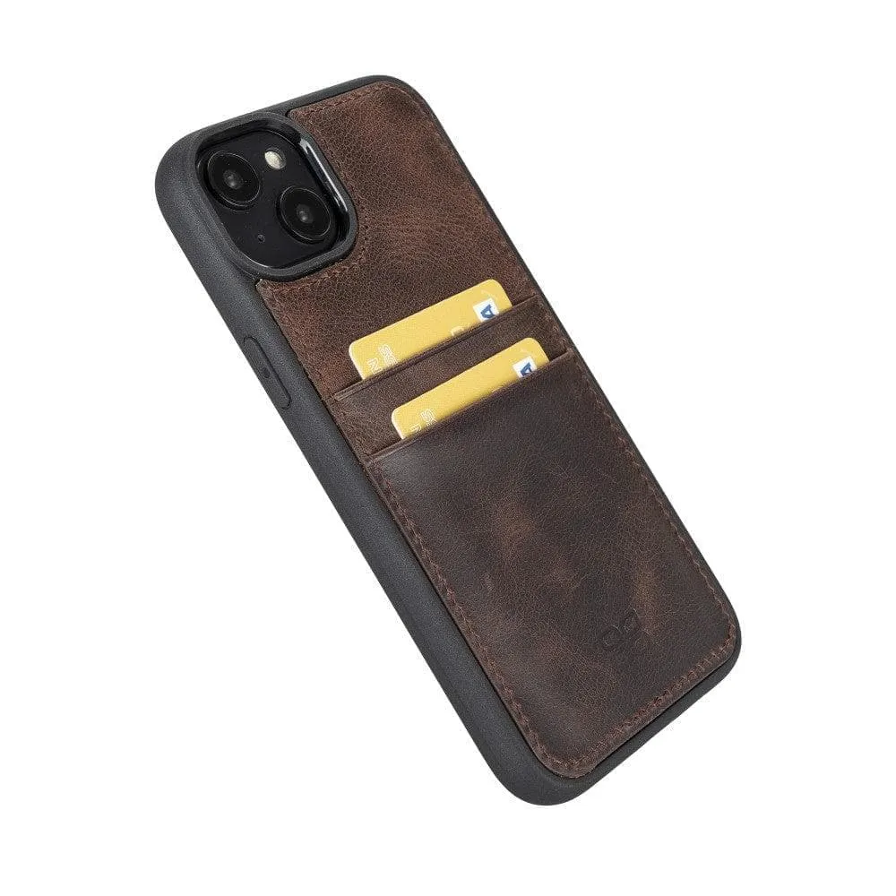 iPhone 15 Leather Case with Card Holder