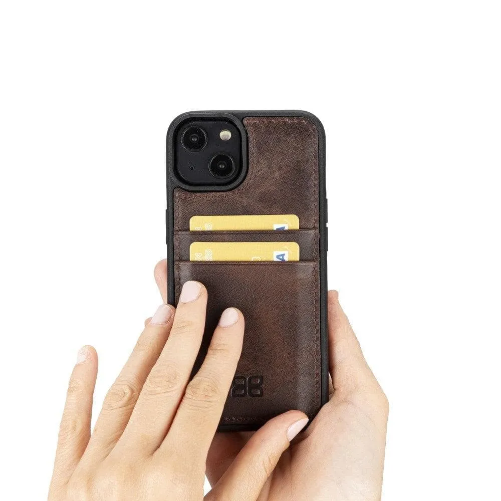 iPhone 15 Leather Case with Card Holder