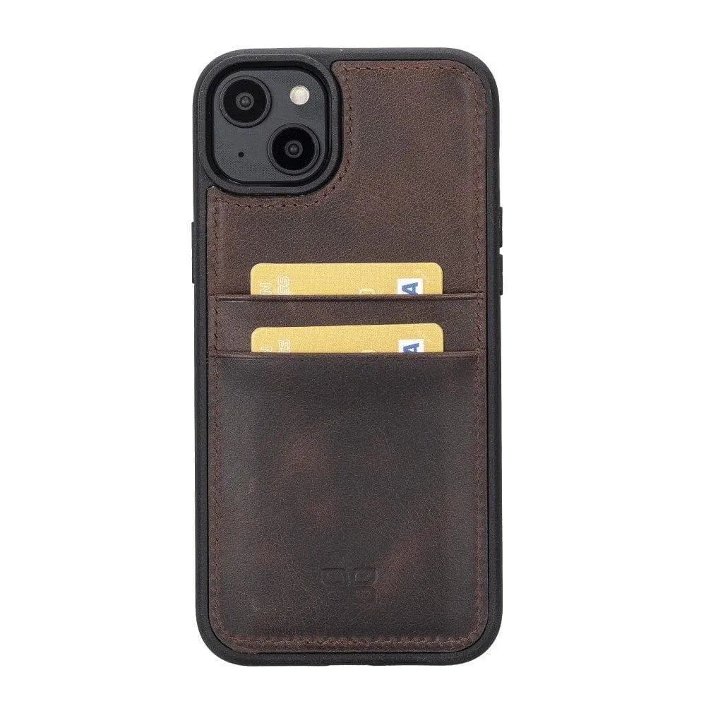 iPhone 15 Leather Case with Card Holder