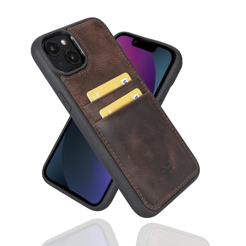 iPhone 15 Leather Case with Card Holder