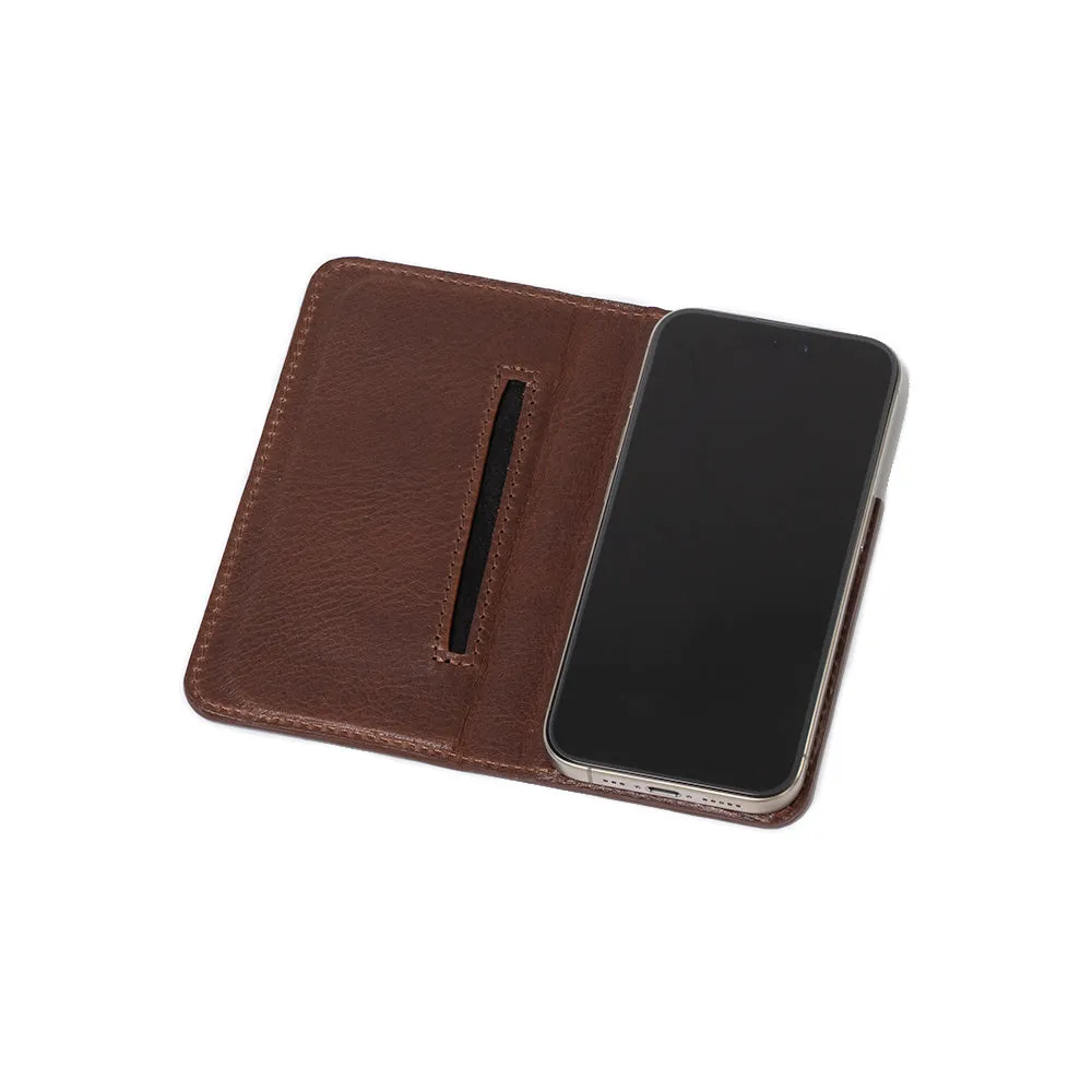 iPhone 16 series Leather Folio Case Wallet with MagSafe - The Minimalist 3.0