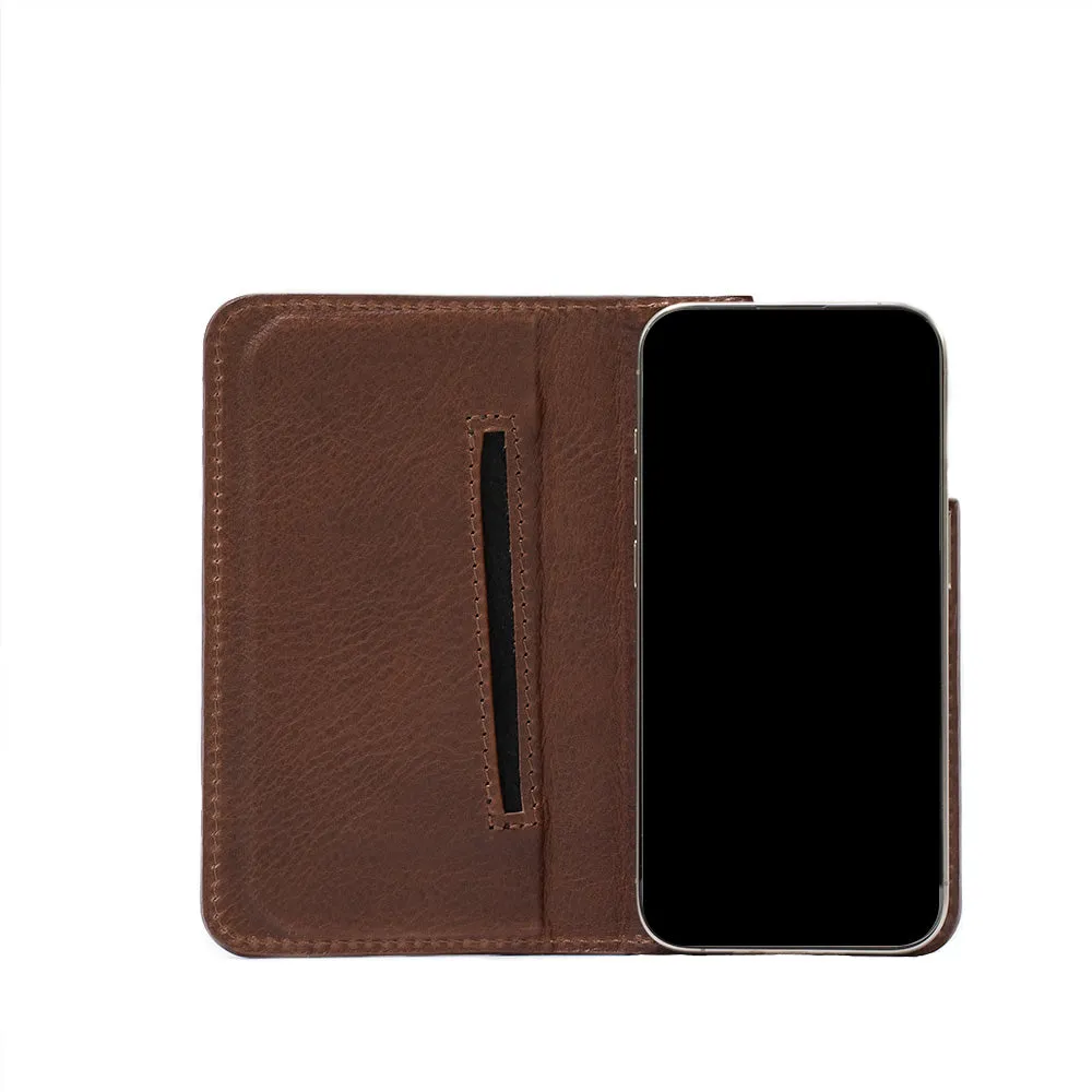 iPhone 16 series Leather Folio Case Wallet with MagSafe - The Minimalist 3.0