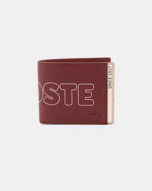 Lacoste Fg S 1927 Billfold Wallet Pinot