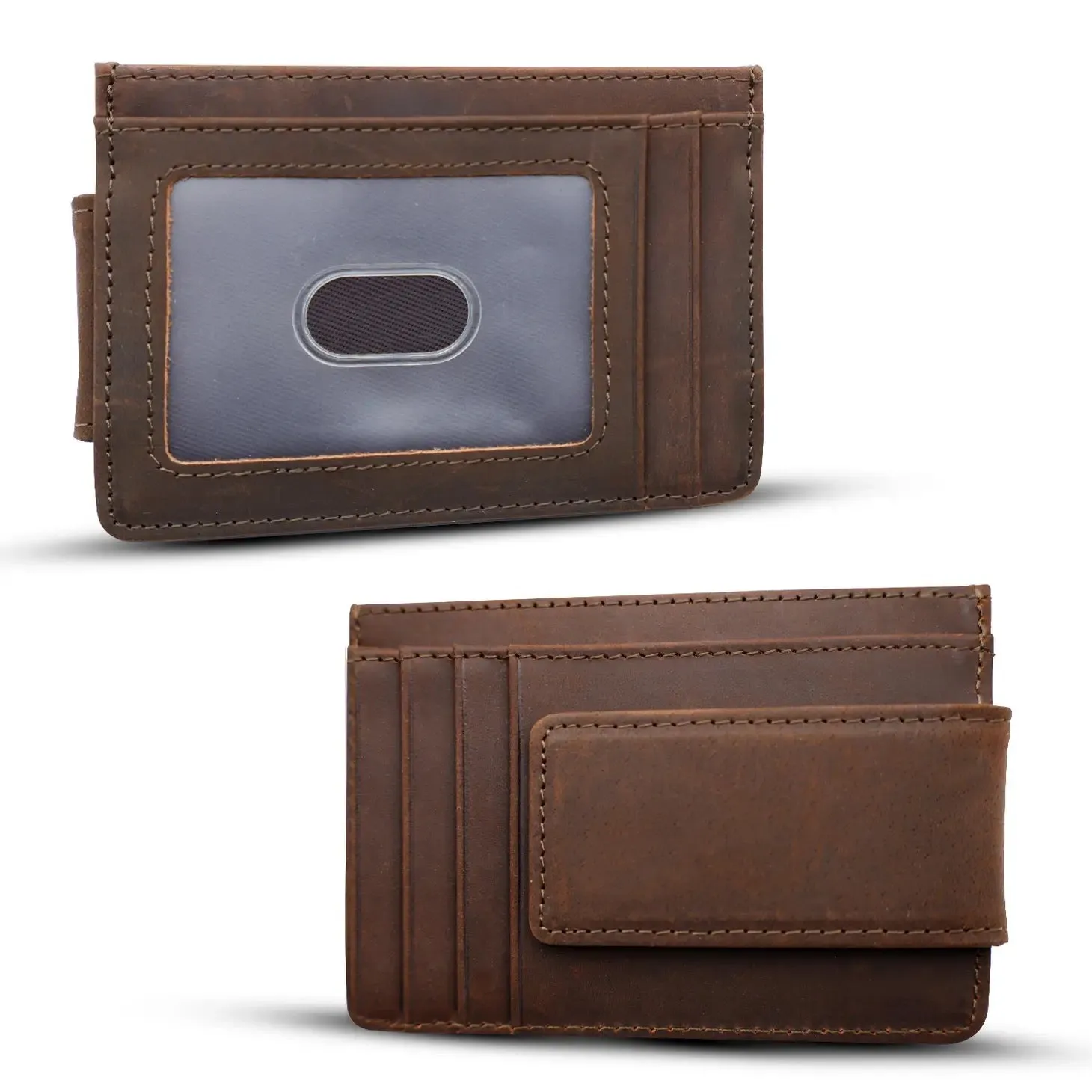 Leather Money Clip Wallet