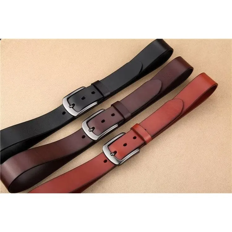 Luxury Cowskin Classic Buckle Belt