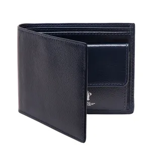 Marine Blue Curved Wallet with Coin Pocket