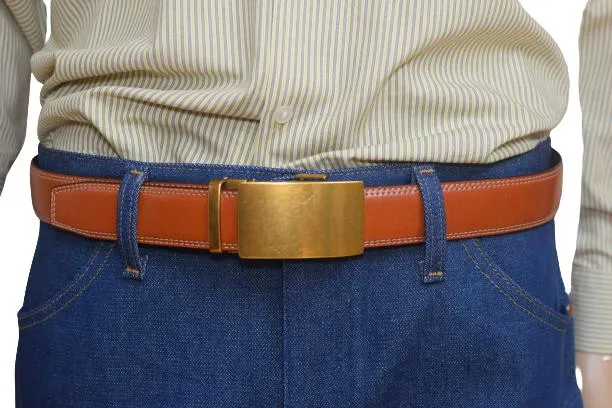 Marshal Men's Genuine Leather Ratchet Dress Belt With Automatic Buckle