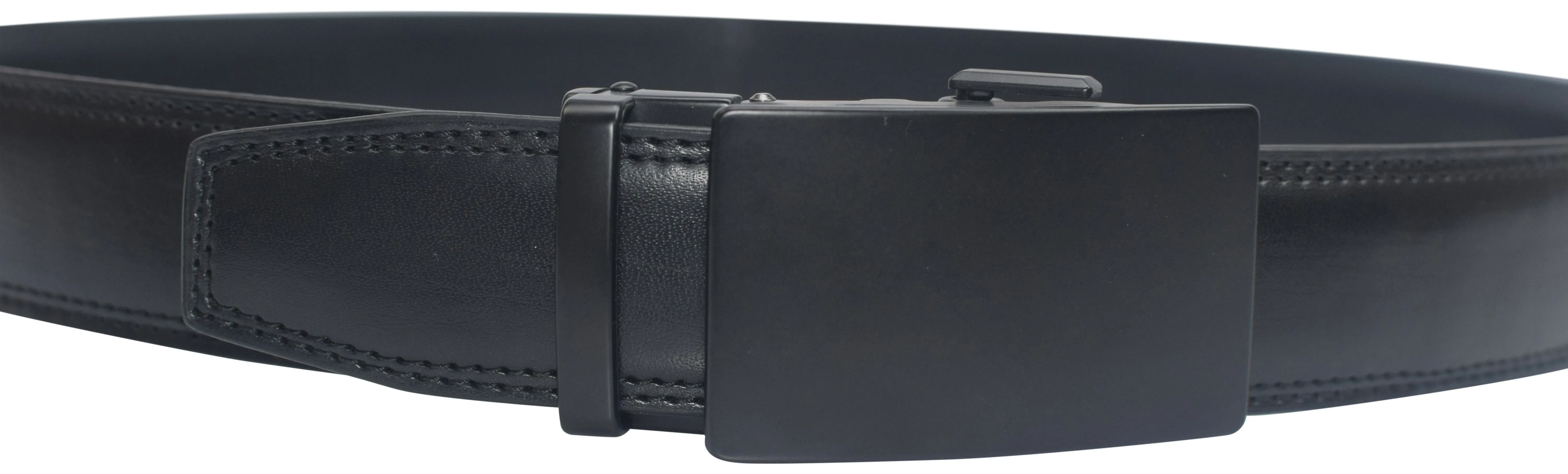 Marshal Men's Genuine Leather Ratchet Dress Belt With Automatic Buckle