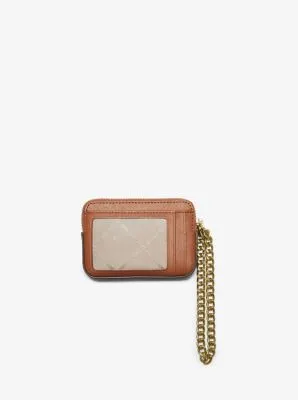 Medium Saffiano Leather Chain Card Case