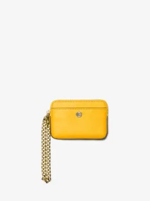 Medium Saffiano Leather Chain Card Case