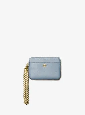 Medium Saffiano Leather Chain Card Case