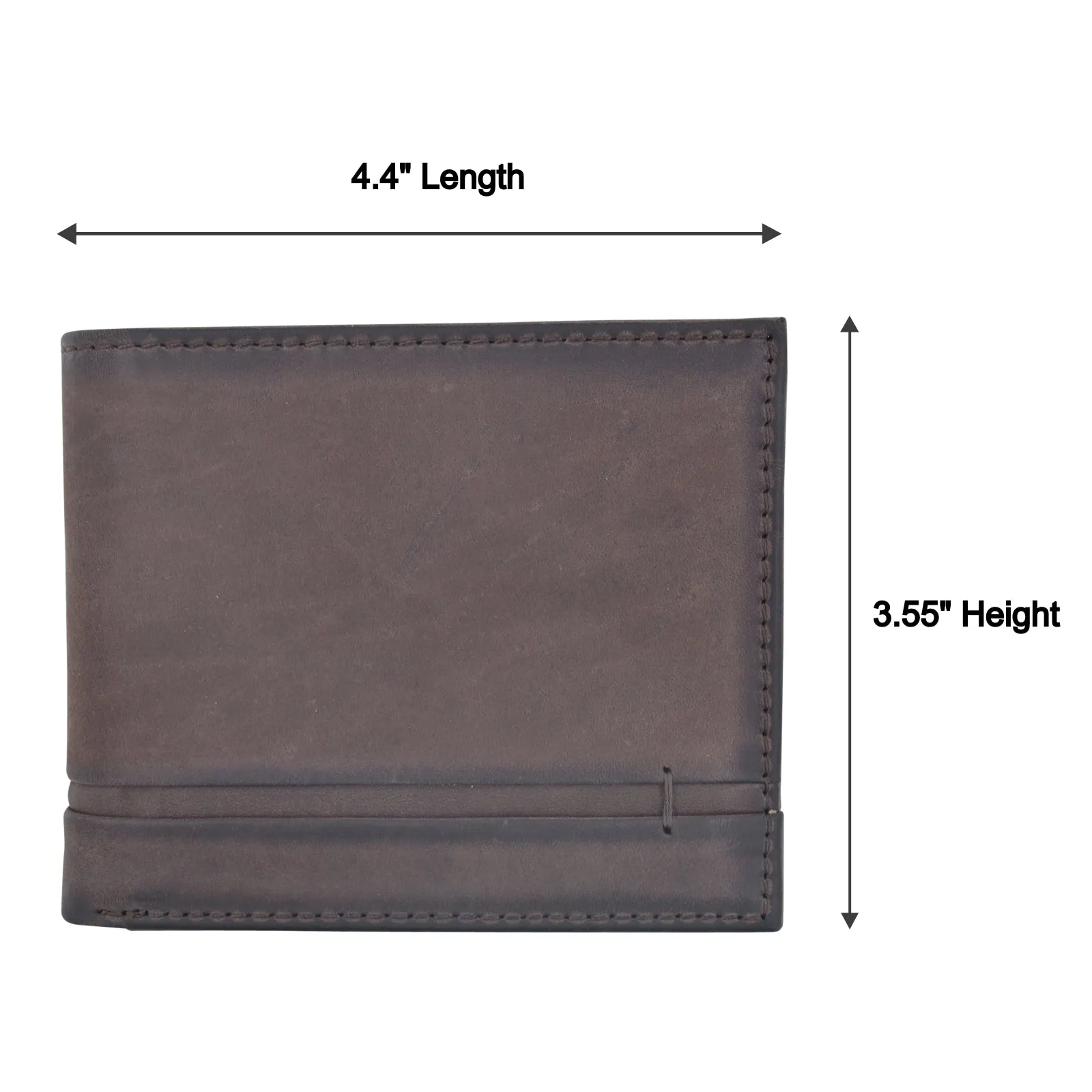 Men's Genuine Leather RFID Blocking Chain Biker Bifold Flap Up ID Wallet