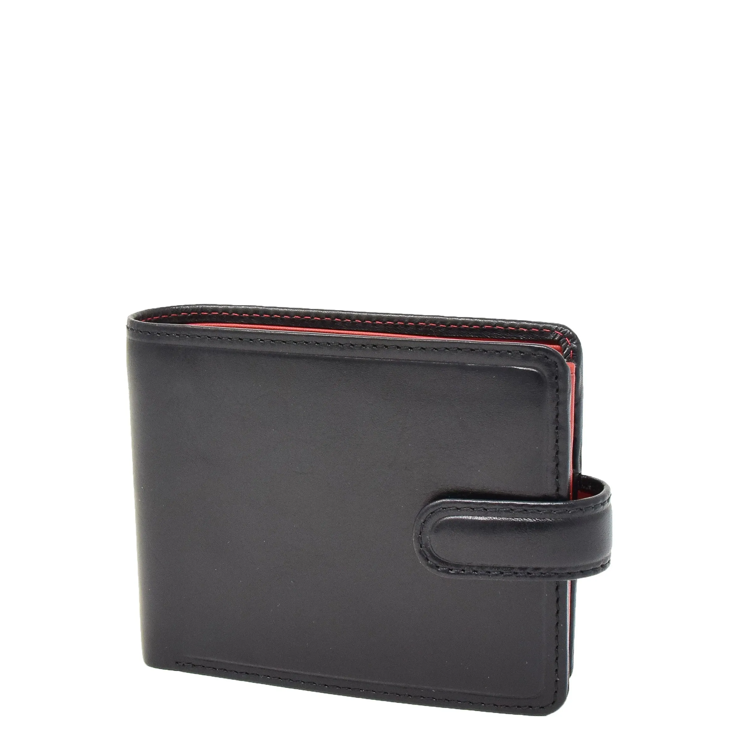 Mens High Quality Real Italian Leather Wallet Purse AVT53 Black